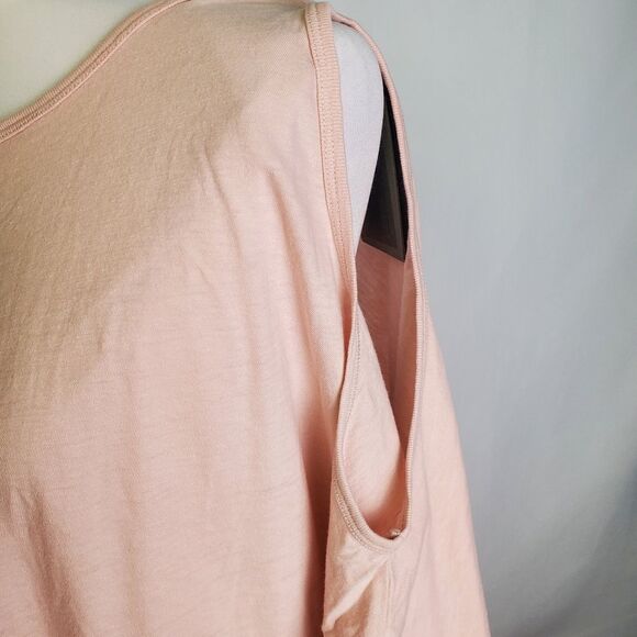 NWT AllSaints Casual T-Shirt Dusk Pink Cold Shoulder Size Medium - Picture 6 of 9